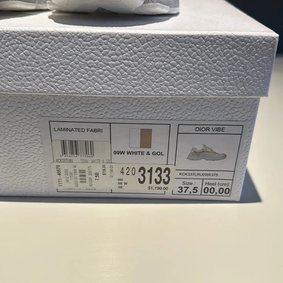 WORN ONCE perfect condition Dior Vibe sneakers, size 7 1/2! - Picture 12 of 12